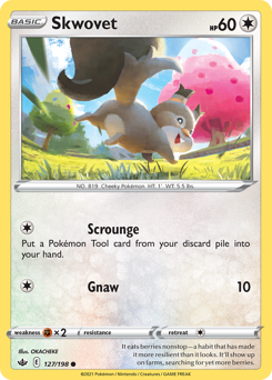 Pokemon Chilling Reign Skwovet - 127