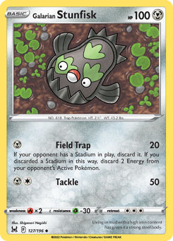 Pokemon Lost Origin Galarian Stunfisk - 127
