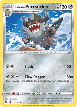 Pokemon Rebel Clash Galarian Perrserker - 127