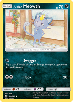 Pokemon Cosmic Eclipse Alolan Meowth - 128