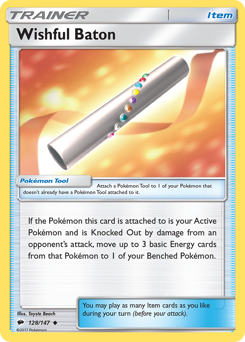 Pokemon Burning Shadows Wishful Baton - 128