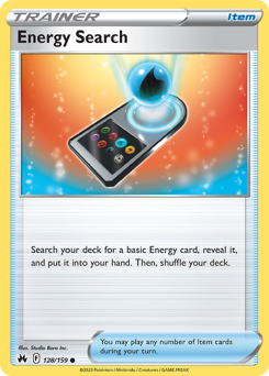 Pokemon Crown Zenith Energy Search - 128