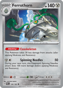 Pokemon Paradox Rift Ferrothorn - 128