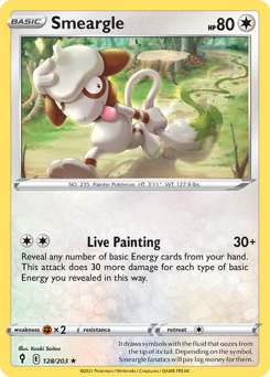Pokemon Evolving Skies Smeargle - 128