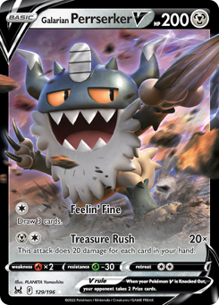 Pokemon Lost Origin Galarian Perrserker V - 129