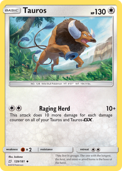 Pokemon Team Up Tauros - 129