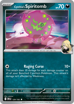 Pokemon Destined Rivals Cynthia's Spiritomb - 129