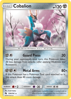 Pokemon Lost Thunder Cobalion - 129