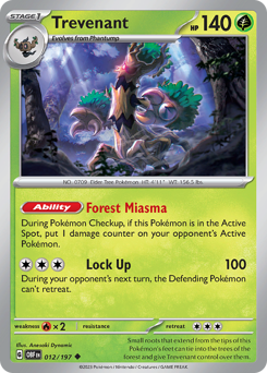 Pokemon Obsidian Flames Trevenant - 12