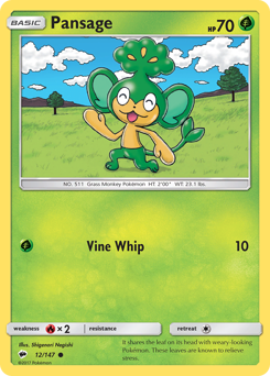 Pokemon Burning Shadows Pansage - 12