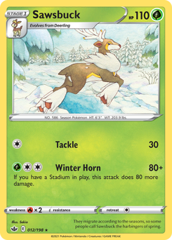 Pokemon Chilling Reign Sawsbuck - 12