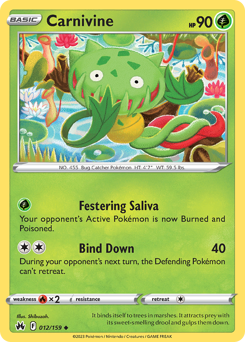 Pokemon Crown Zenith Carnivine - 12