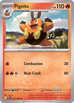 Pokemon White Flare Pignite - 12