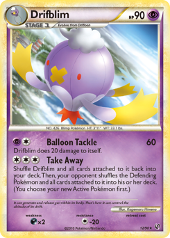 Pokemon HS—Undaunted Drifblim - 12