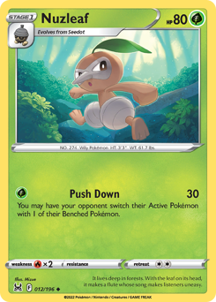 Pokemon Lost Origin Nuzleaf - 12