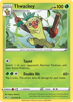 Pokemon Sword & Shield Thwackey - 12
