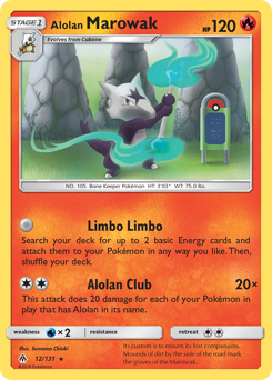 Pokemon Forbidden Light Alolan Marowak - 12