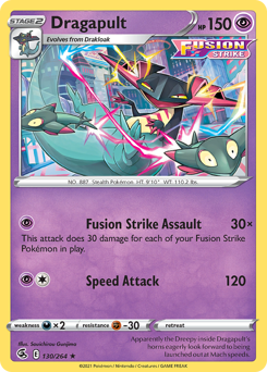 Pokemon Fusion Strike Dragapult - 130