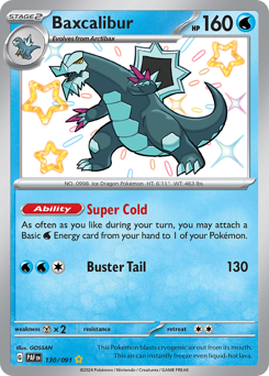Pokemon Paldean Fates Baxcalibur - 130