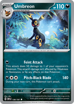 Pokemon Obsidian Flames Umbreon - 130