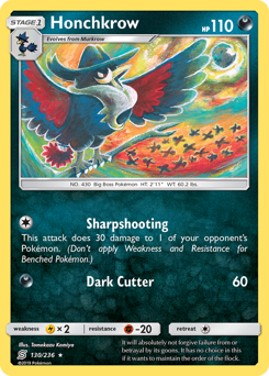Pokemon Unified Minds Honchkrow - 130