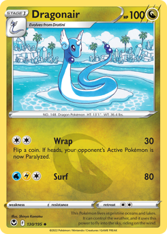 Pokemon Silver Tempest Dragonair - 130