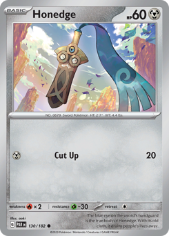 Pokemon Paradox Rift Honedge - 130