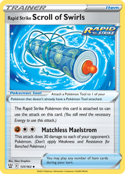 Pokemon Battle Styles Rapid Strike Scroll of Swirls - 131
