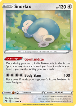 Pokemon Vivid Voltage Snorlax - 131