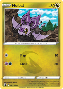 Pokemon Silver Tempest Noibat - 132