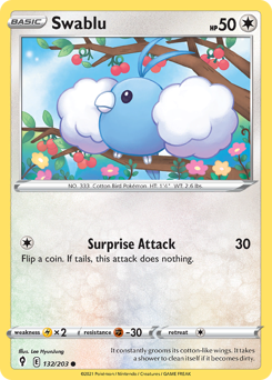 Pokemon Evolving Skies Swablu - 132