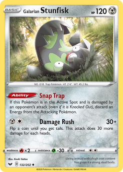 Pokemon Sword & Shield Galarian Stunfisk - 132