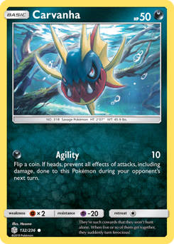 Pokemon Cosmic Eclipse Carvanha - 132