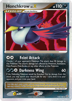 Pokemon Secret Wonders Honchkrow LV.X - 132