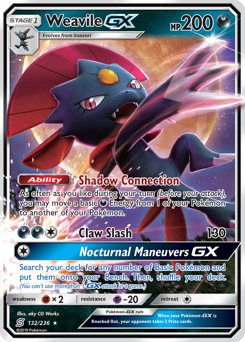 Pokemon Unified Minds Weavile-GX - 132