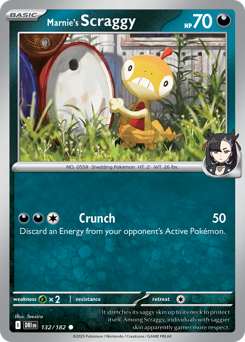 Pokemon Destined Rivals Marnie's Scraggy - 132