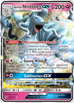 Pokemon Lost Thunder Alolan Ninetales-GX - 132