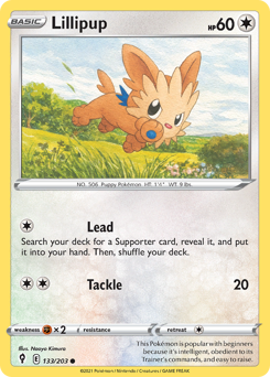 Pokemon Evolving Skies Lillipup - 133