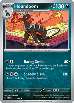 Pokemon Obsidian Flames Houndoom - 133