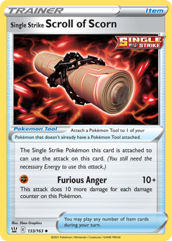 Pokemon Battle Styles Single Strike Scroll of Scorn - 133