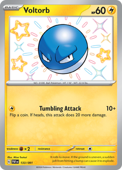 Pokemon Paldean Fates Voltorb - 133