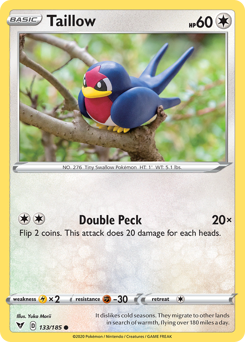 Pokemon Vivid Voltage Taillow - 133