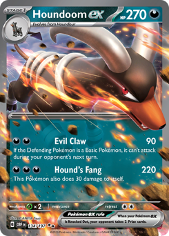 Pokemon Obsidian Flames Houndoom ex - 134