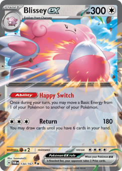 Pokemon Twilight Masquerade Blissey ex - 134