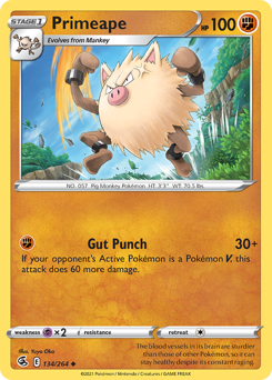 Pokemon Fusion Strike Primeape - 134