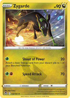 Pokemon Silver Tempest Zygarde - 134