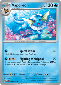 Pokemon 151 Vaporeon - 134