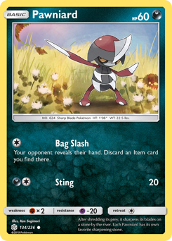 Pokemon Cosmic Eclipse Pawniard - 134