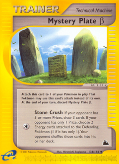 Pokemon Skyridge Mystery Plate β - 134