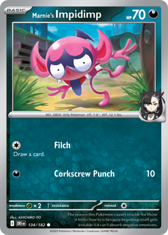 Pokemon Destined Rivals Marnie's Impidimp - 134